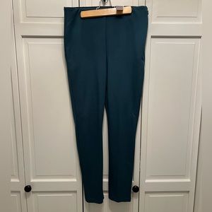 NWT Medium Ann Tylor Side Zip Super Soft Skinny Dress Pants Green in Bi-Stretch